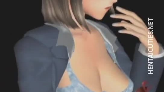 Busty 3d hentai angel gives blowjob