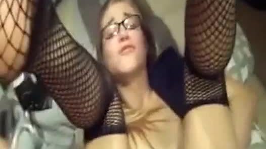 Passenger in glasses fucked and jizzed