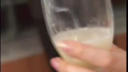 Erika gets a cum drink