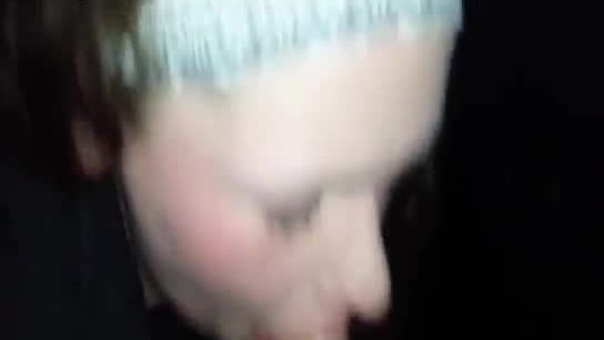 Chubby gf blows guys dick and gets mouthfull of cum